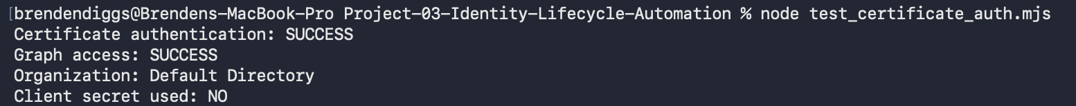 Certificate authenticated Microsoft Graph workload identity